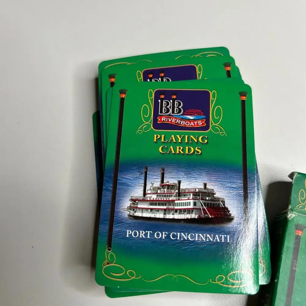 BB Riverboats Playing Cards Port of Cincinnati Souvenir‎ Deck Complete Vintage